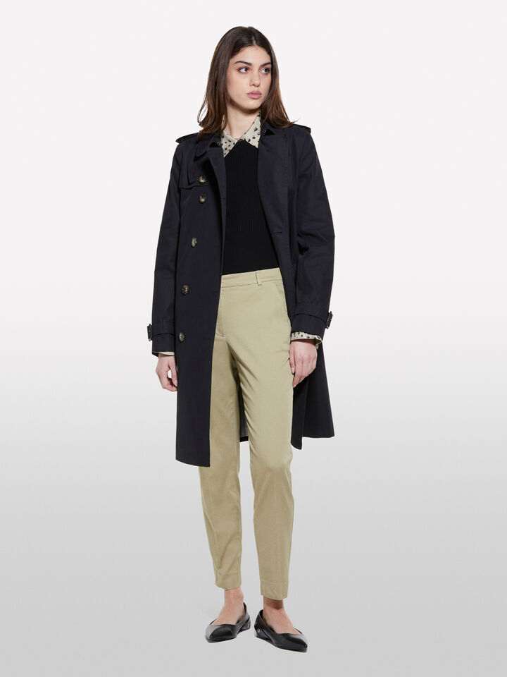Military green chinos - women's chino trousers - Light Green | Sisley image number 1